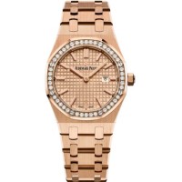 Réplica Relógio Audemars Piguet Royal Oak 67651 Quartzo Rosa Ouro Rosa Pulseira Relógio Réplica