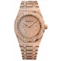 Réplica Relógio Relógio Audemars Piguet Royal Oak quartzo rosa ouro