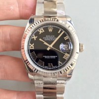 Réplica Rolex Datejust 36MM 116234 Aco Inoxidável Marcador Preto