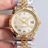 Réplica Rolex Datejust 41 126333 41MM Aco Inoxidável & Ouro Amarelo Ródio Dial