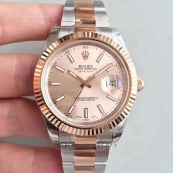 Réplica Rolex Datejust II 116333 41MM Aco Inoxidável & Ouro Rosa Ouro Rosa Dial