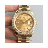 Réplica Rolex Day-Date 40 228348RBR 40MM Ouro Amarelo & Diamantes Marcador de Champanhe