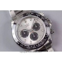 Réplica Rolex Daytona Cosmograph 116506LN Aco Inoxidável Prata Dial