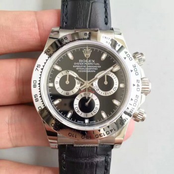 Réplica Rolex Daytona Cosmograph 116509 Aco Inoxidável Marcador Preto