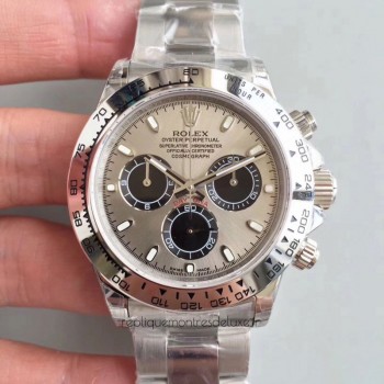 Réplica Rolex Daytona Cosmograph 116509 Aco Inoxidável Prata Dial