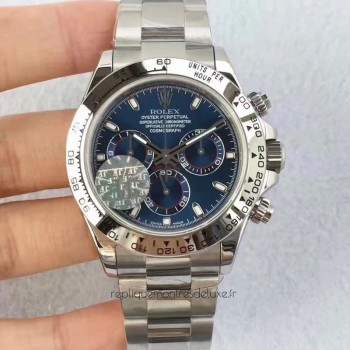 Réplica Rolex Daytona Cosmograph 116509 Aco Inoxidável Marcador Azul