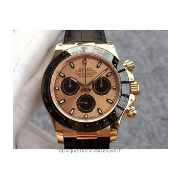 Réplica Rolex Daytona Cosmograph 116515 Ouro Rosa Ouro & Marcador Preto