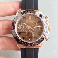 Réplica Rolex Daytona Cosmograph 116515LN Ouro Rosa Chocolate Dial