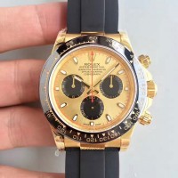 Réplica Rolex Daytona Cosmograph 116518LN Ouro Amarelo Marcador de Champanhe