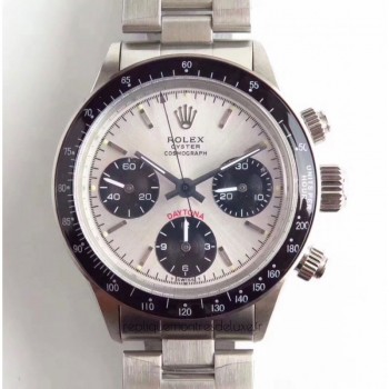 Réplica Rolex Daytona Cosmograph Paul Newman 6241 Aco Inoxidável Prata Dial