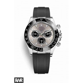 Rolex Cosmograph Daytona 18 ct ouro branco 116519LN Mostrador Preto Aço Réplica relogio