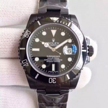 Réplica Rolex Submariner Date 116610LN PVD Marcador Preto