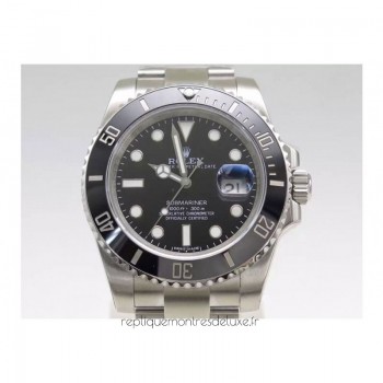 Réplica Rolex Submariner Date 116610LN Aco Inoxidável Marcador Preto