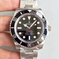 Réplica Rolex Submariner FUCK EM 114060 Aco Inoxidável Marcador Preto