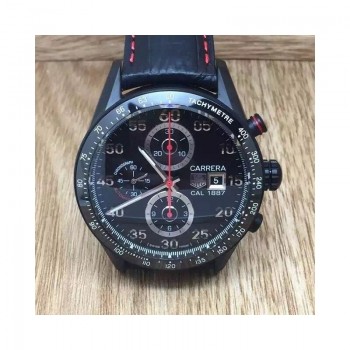 Réplica Tag Heuer Carrera Calibre 1887 CAR2A80.FC6237 PVD Mostrador Preto