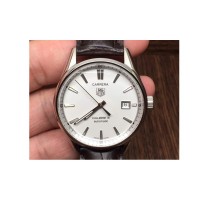 Réplica Tag Heuer Carrera Calibre 5 Calibre de mostrador em aço inoxidável Branco Calibre 5 